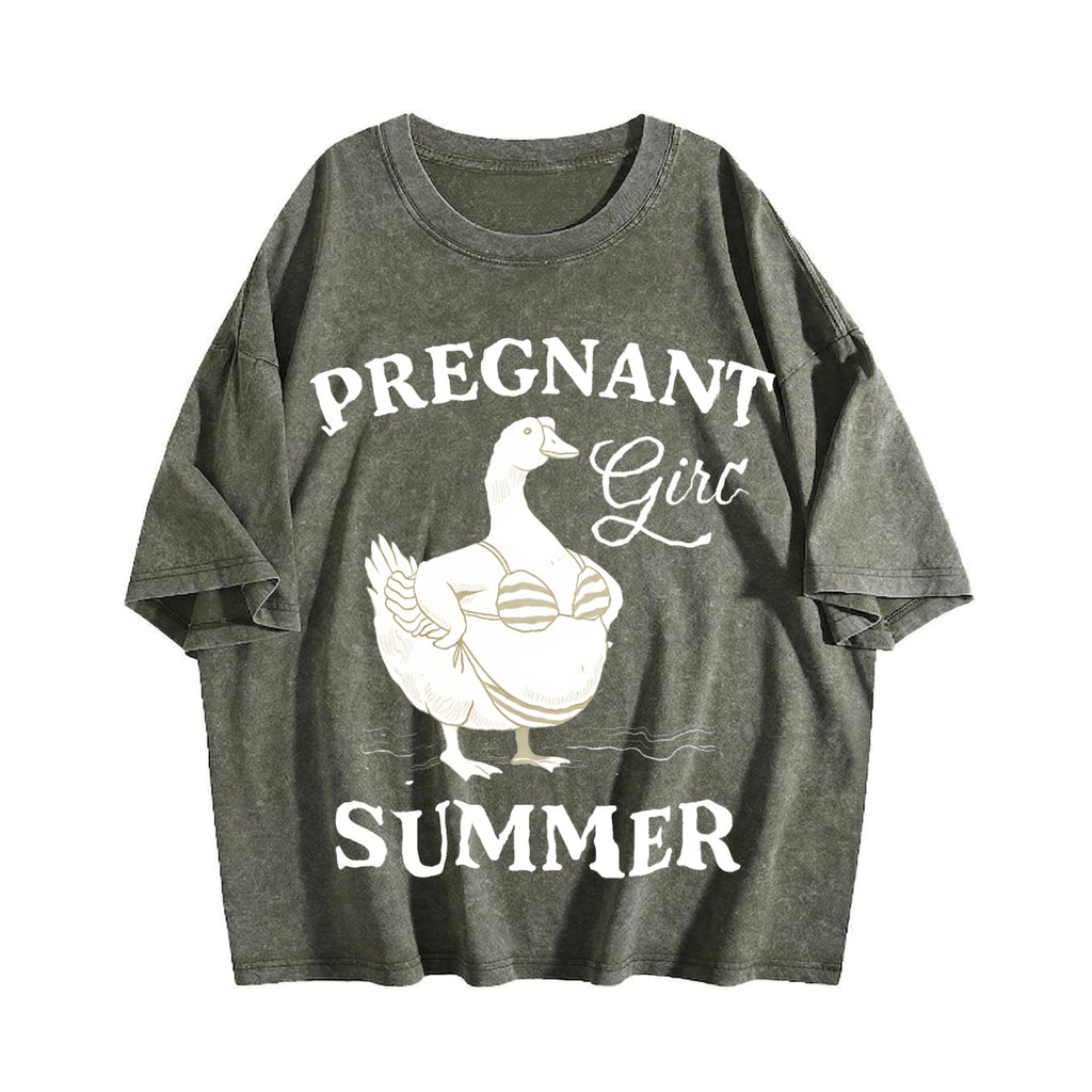 Pregnant Girl Summer Bikini Goose Parody Funny Meme Vintage product image 4