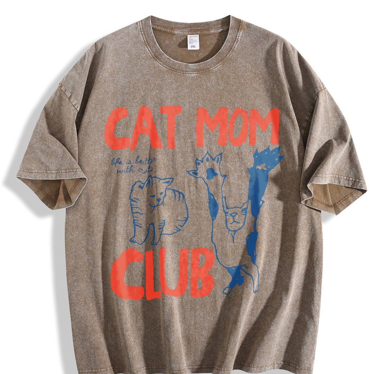 Cat Mom Club Vintage Washed T-Shirt product image 3