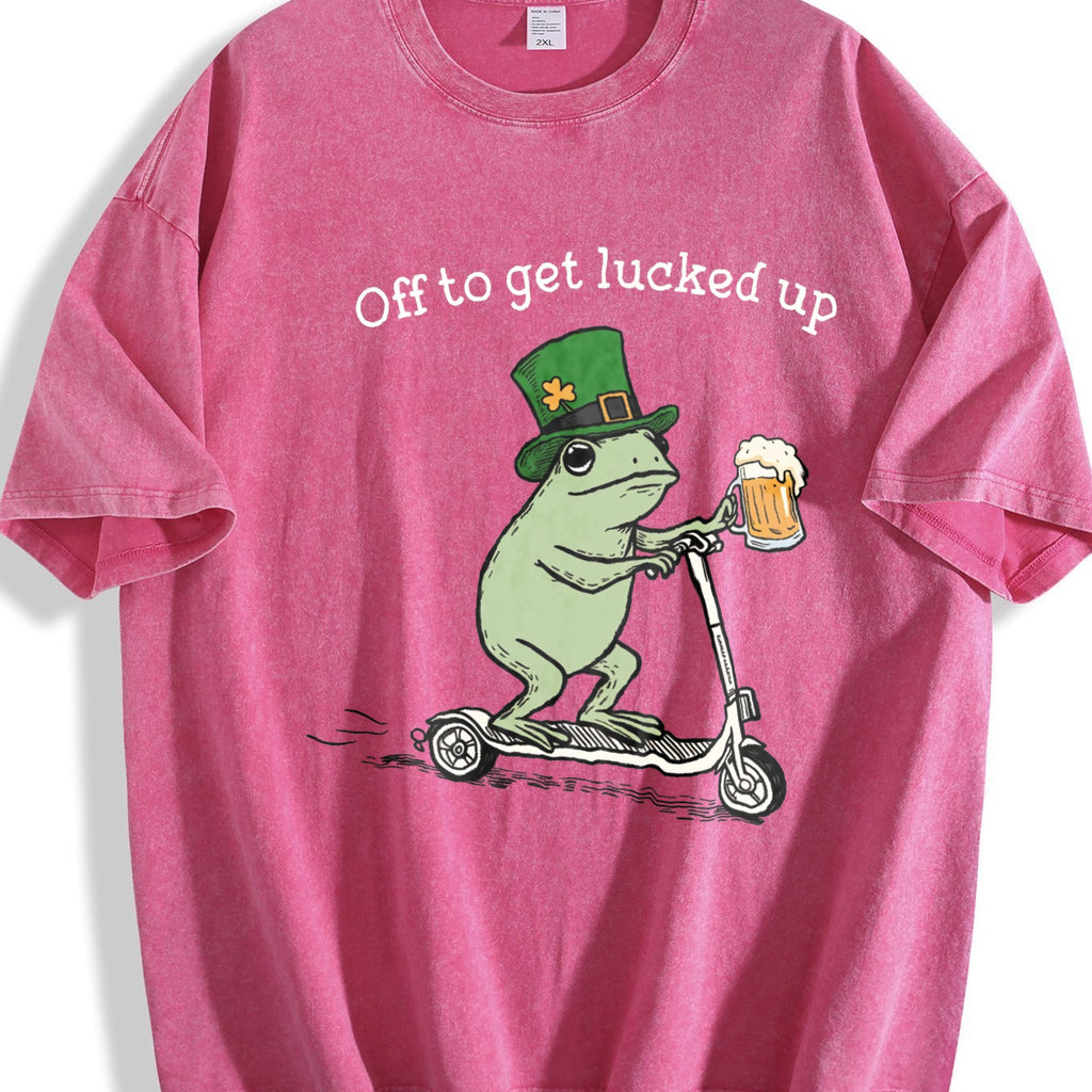 St Patricks Day Funny Frog Off To Get Lucked Up Lucky product image 5