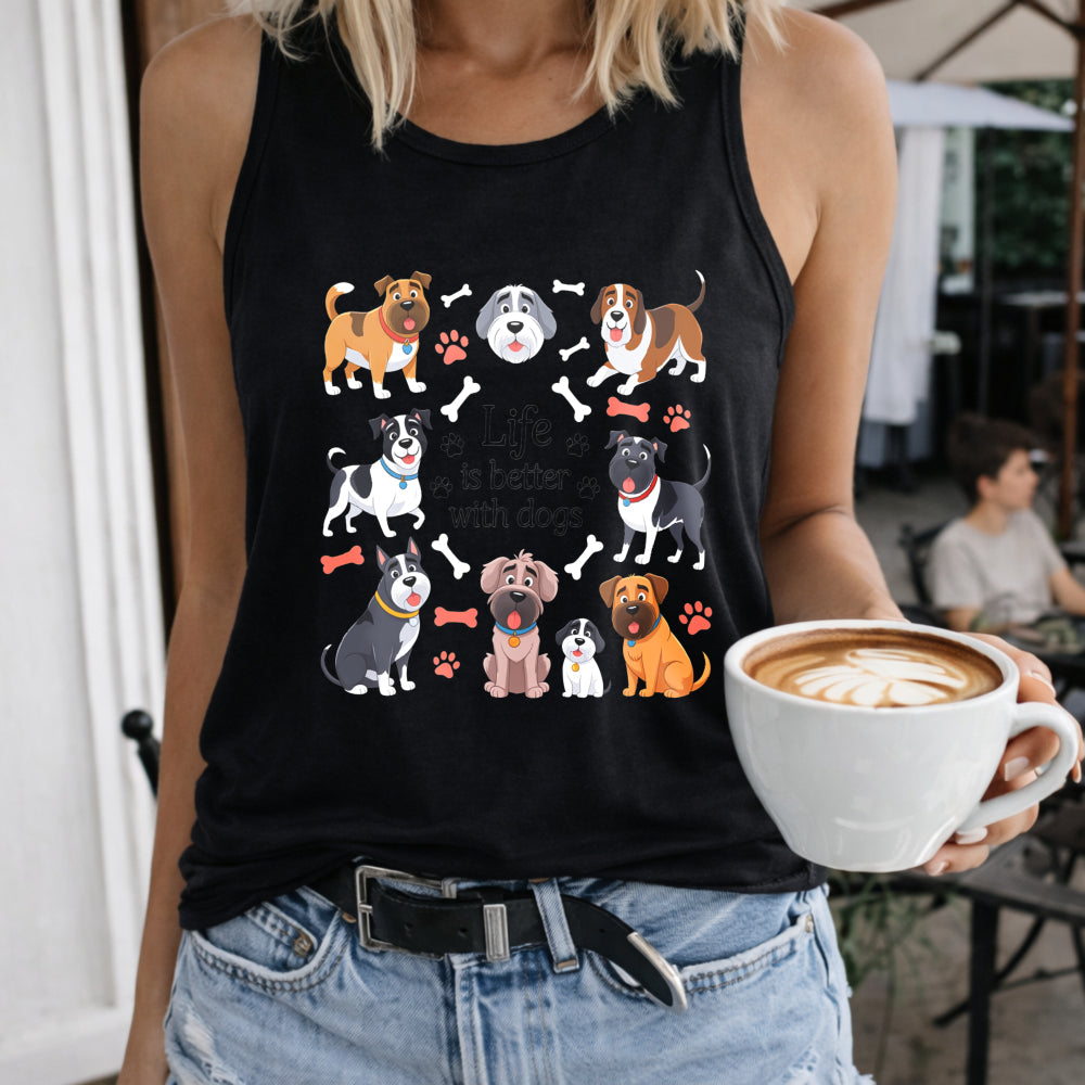 Life Is Better With Dogs Women's Tank Top