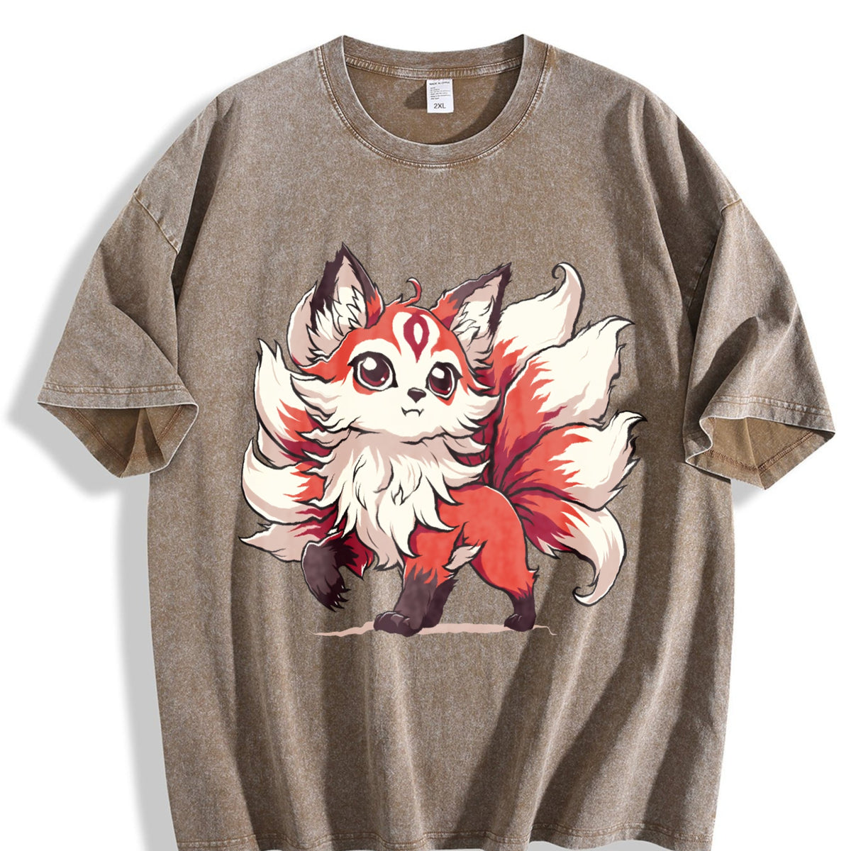 Summer A Red And White Nine-tailed Fox Vintage Washed product image 3