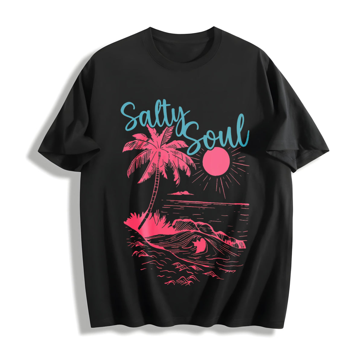 Palm Tree & Sun Cotton T-Shirt product image 1