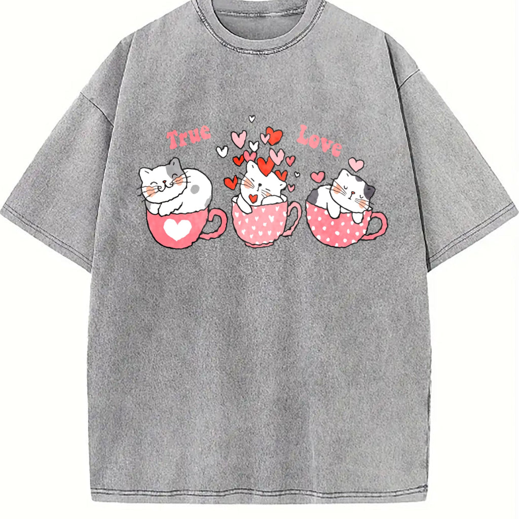 Cat Love True Vintage Washed T-Shirt product image 5