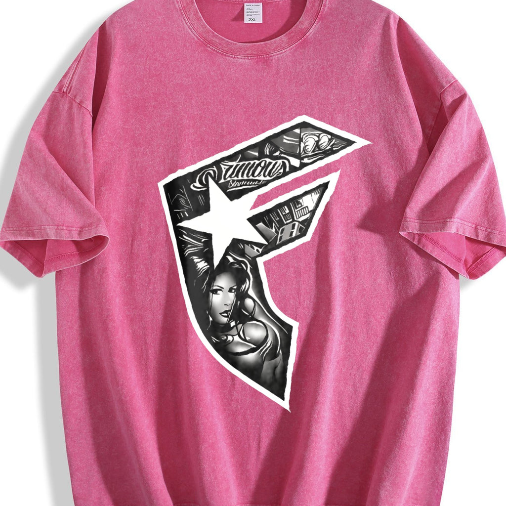 Bold Geometric Vintage Washed T-Shirt product image 7