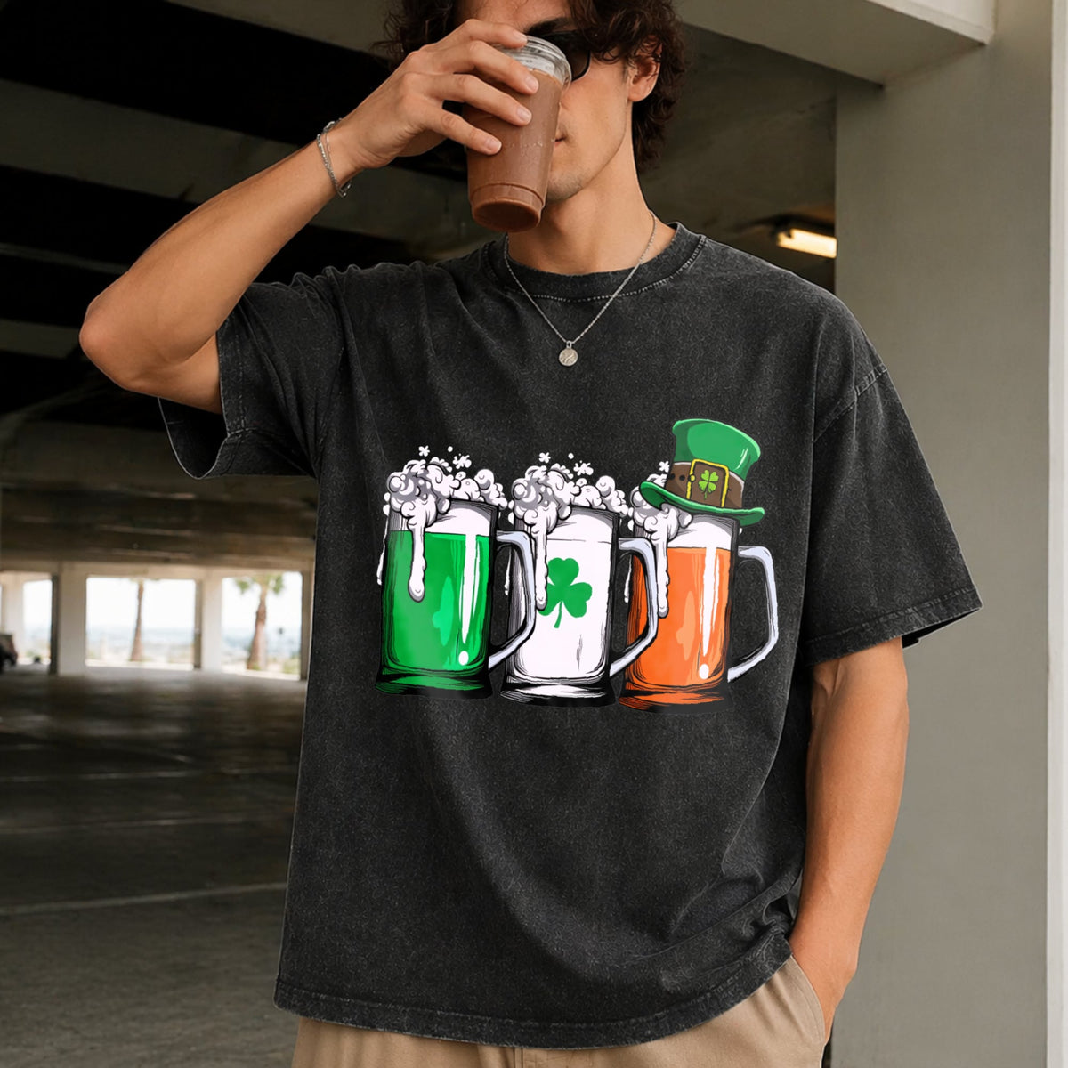 Irish Beer Ireland Flag St Patricks Day Leprechaun Vintage product image 2