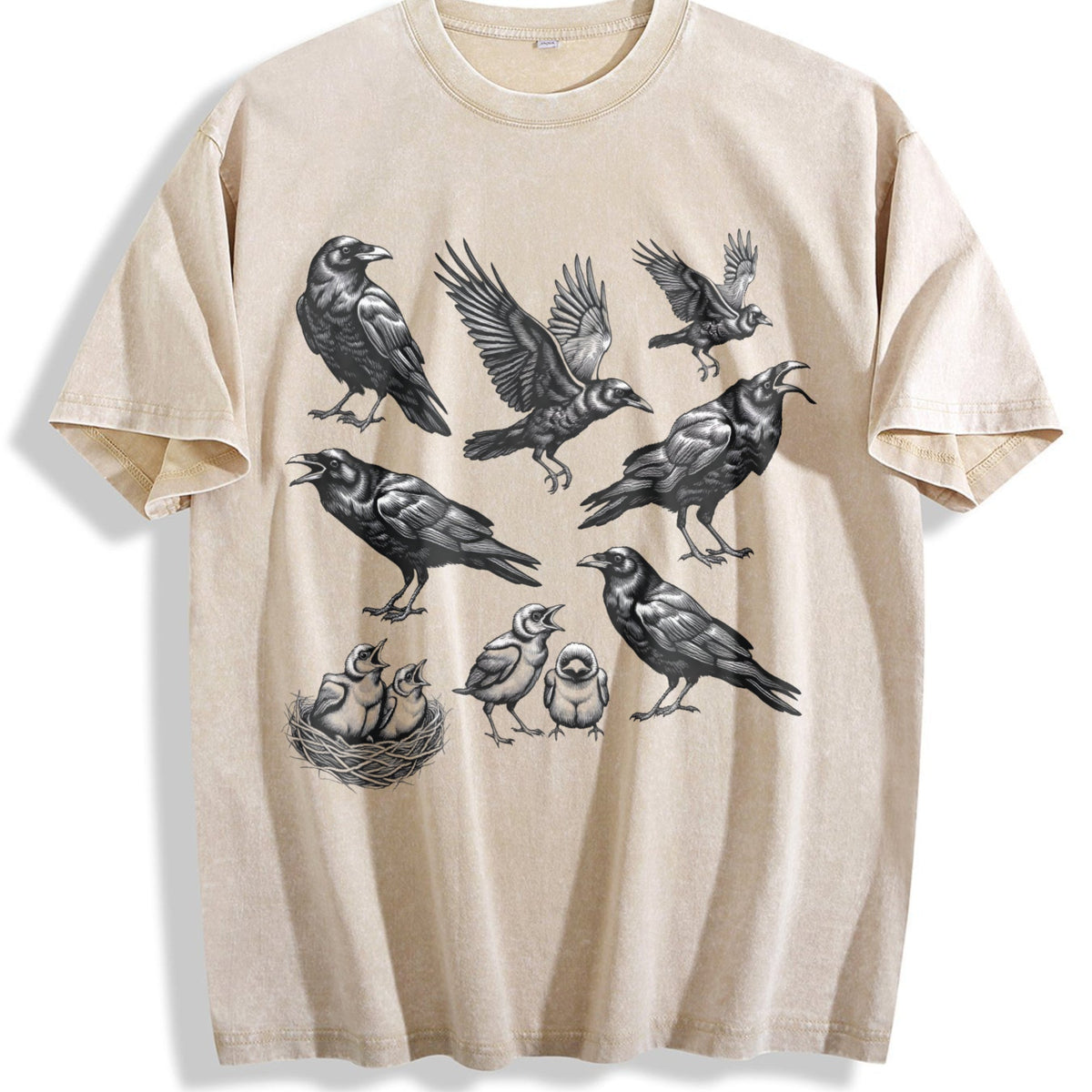 Raven 90s Tattoo Vintage Washed T-Shirt product image 1