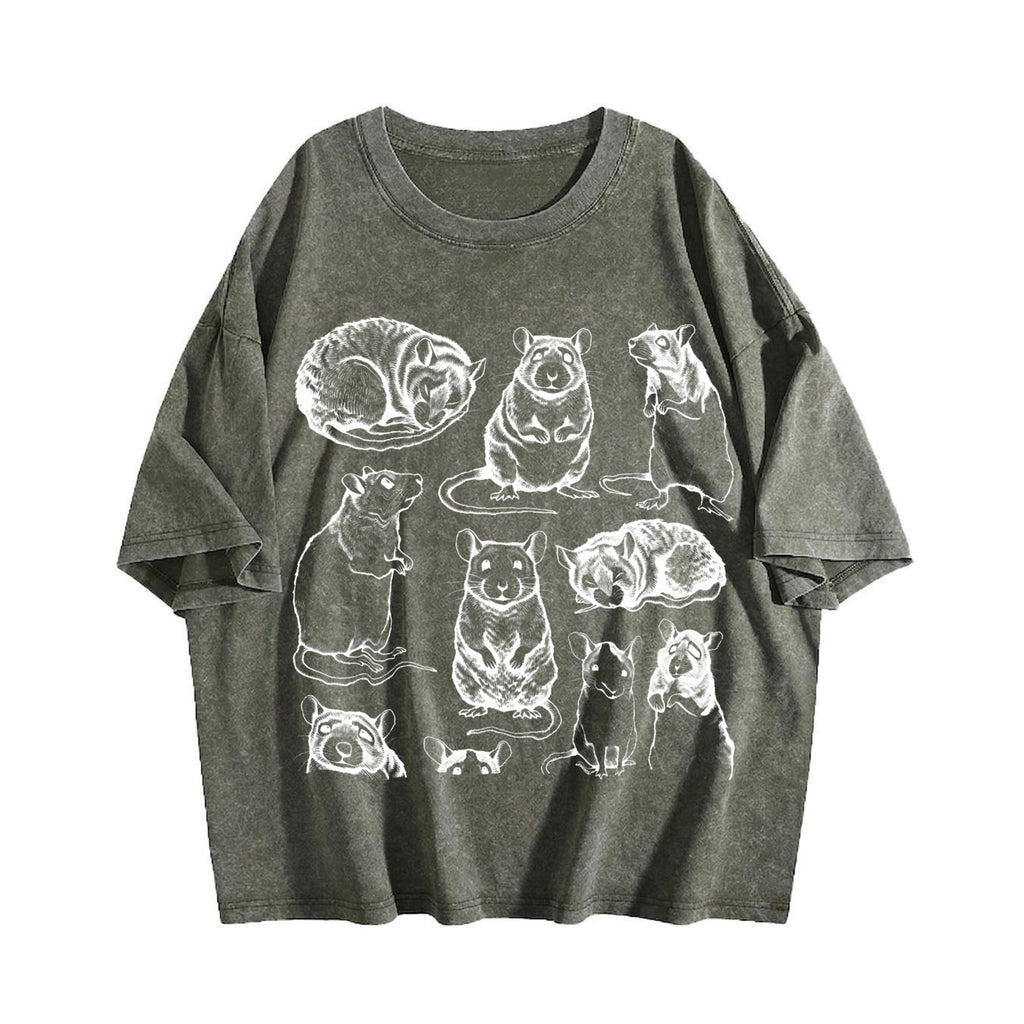 Rats 90s Tattoo Vintage Washed T-Shirt product image 4