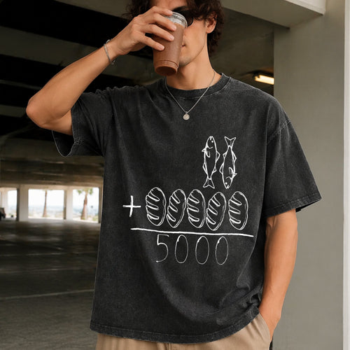 2 Fishes 5 Breads Jesus Feeds The 5000 Christian Bible product image 2
