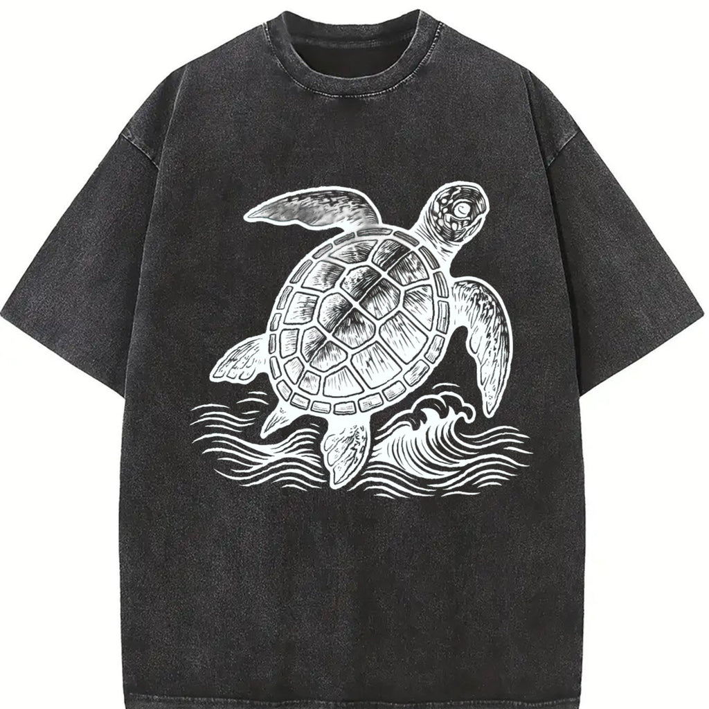 Turtle Ocean 90s Vintage Washed T-Shirt product image 2