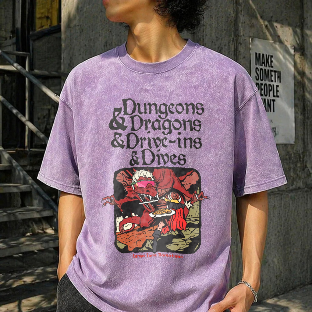 Dungeons And Dragons Drive Ins Dives Funny Vintage Washed product image 6
