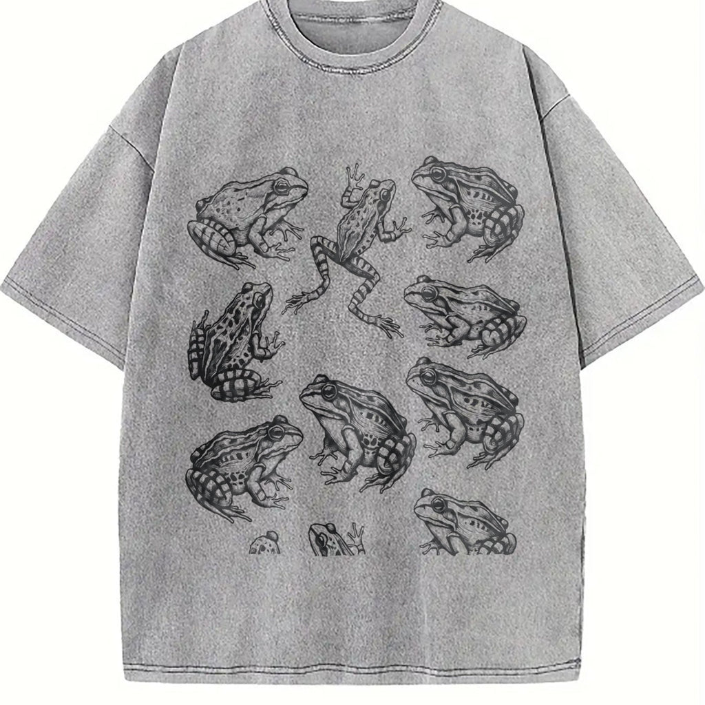 Frogs 90s Tattoo Vintage Washed T-Shirt product image 5
