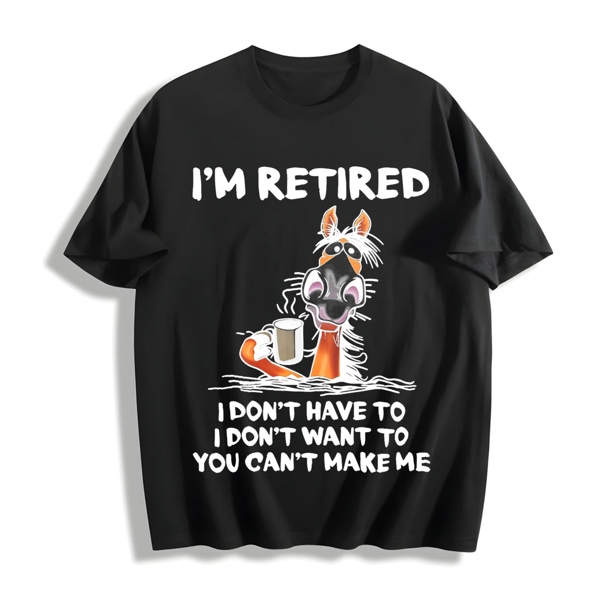 Ladies' Summer With Cartoon Coffee Donkey Retired Cotton product image 1