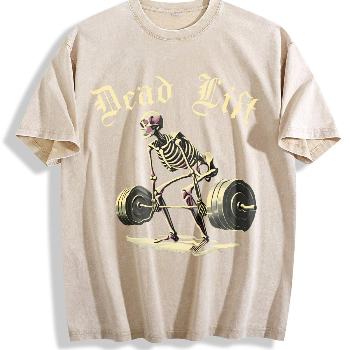 Dead Lift Skeleton Gym Vintage Washed T-Shirt product image 1