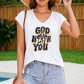 Cute Penguin And Watermelon Cat Women's V-Neck Tank Top