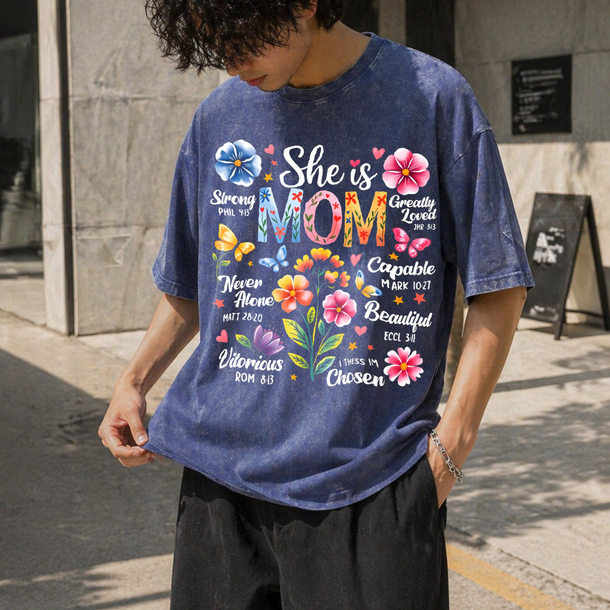 She Is Mom Bible Verses Christian Boho Floral Mother's product image 8