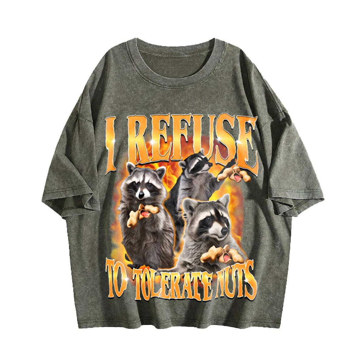 I Refuse To Tolerate Nuts Vintage Washed T-Shirt product image 4