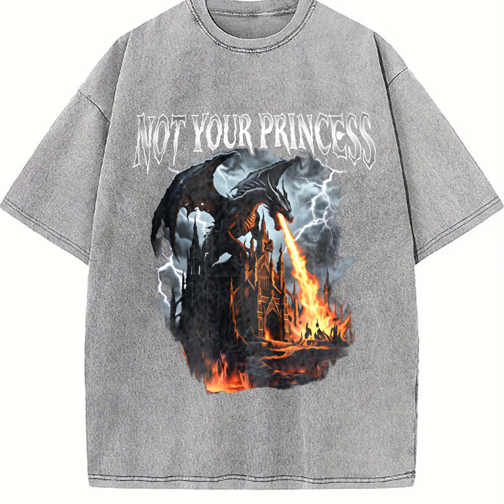 Copy Of Not Your Princess Dragon 90s Vintage Washed T-Shirt product image 5