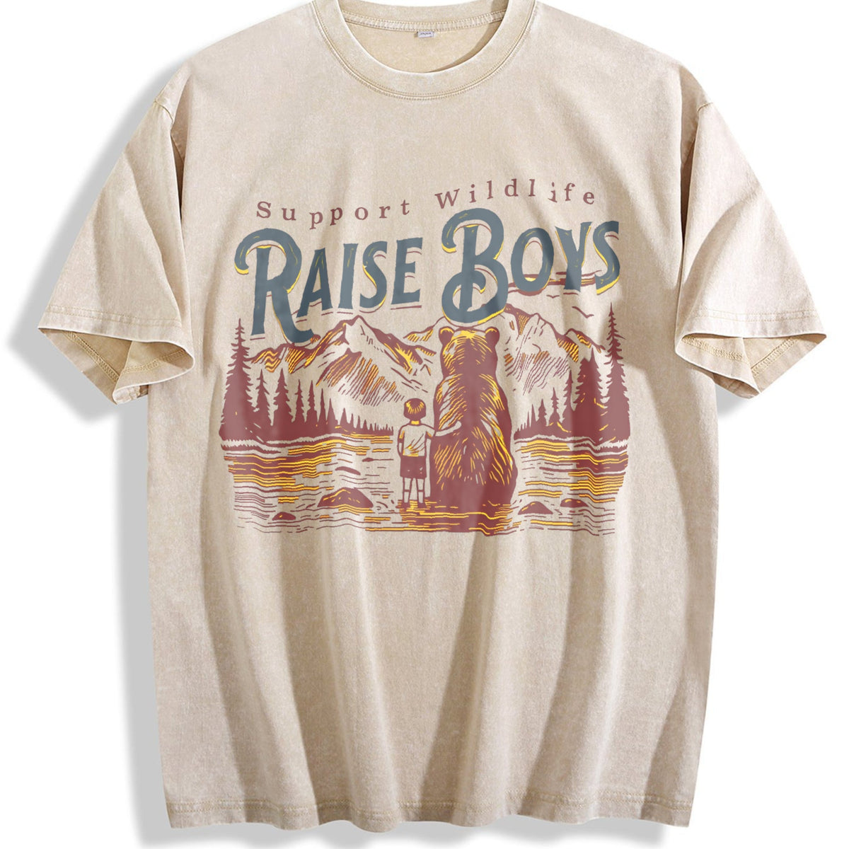 Support Wildlife Raise Boys Vintage Washed T-Shirt product image 1