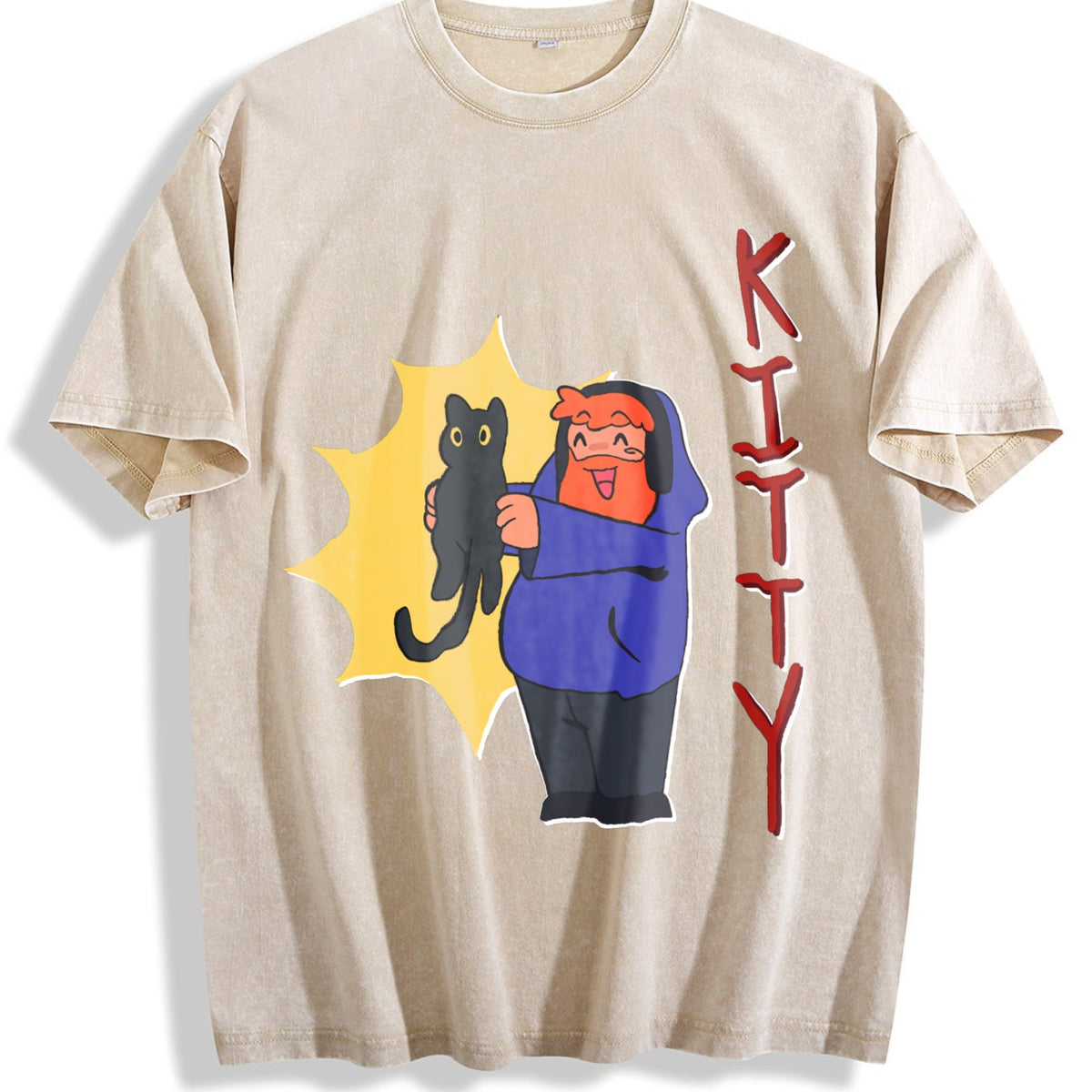 Caseoh Kitty Vintage Washed T-Shirt product image 1