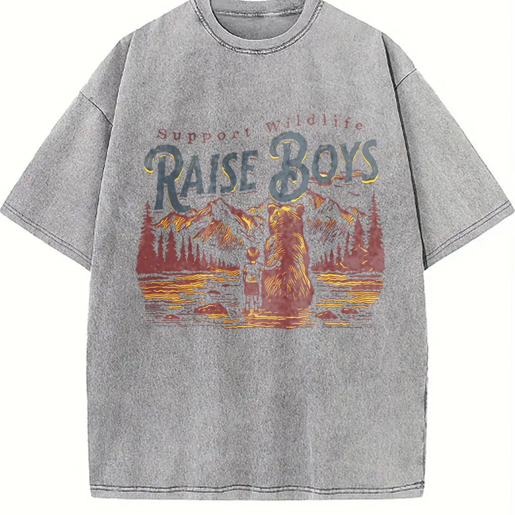 Support Wildlife Raise Boys Vintage Washed T-Shirt product image 4