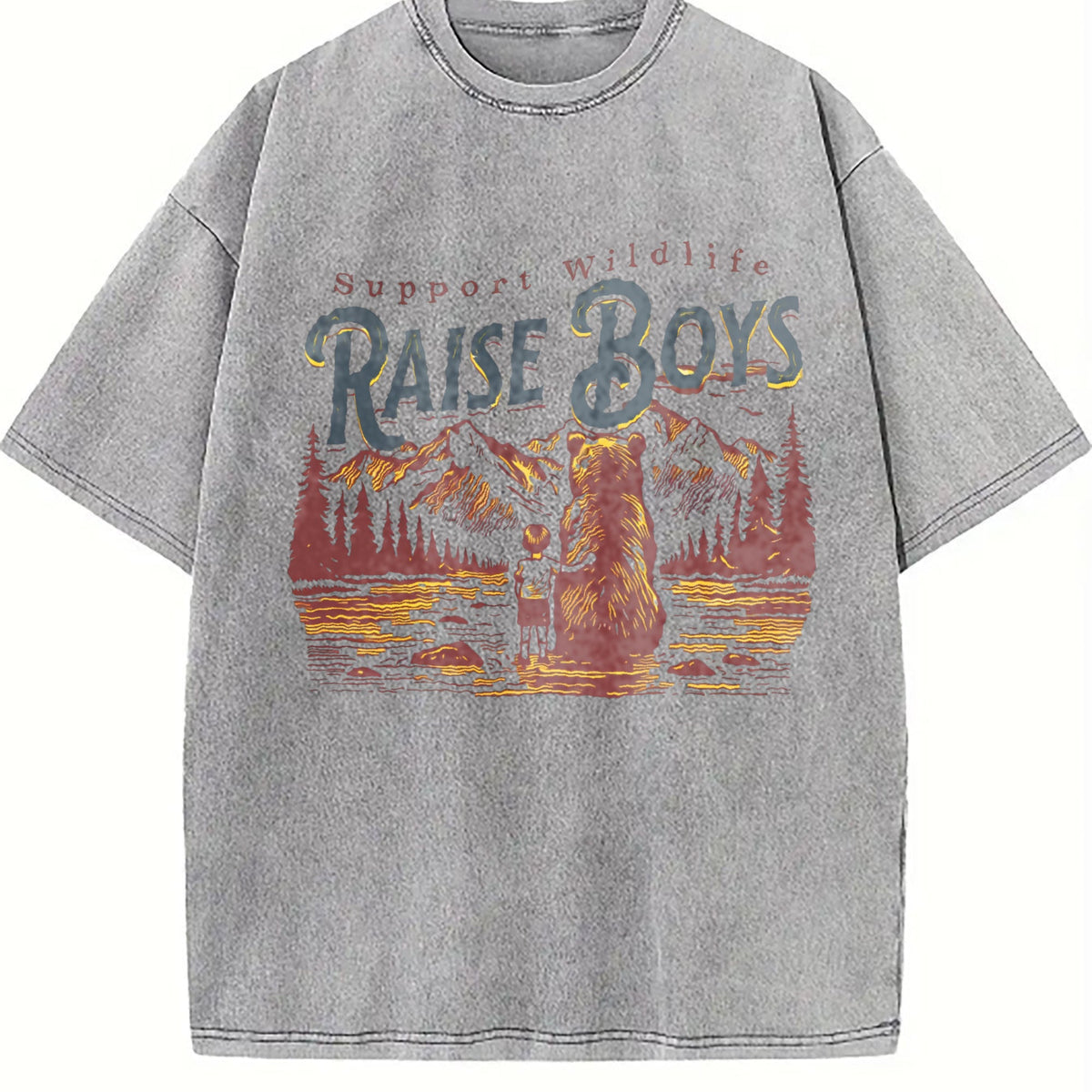 Support Wildlife Raise Boys Vintage Washed T-Shirt product image 4