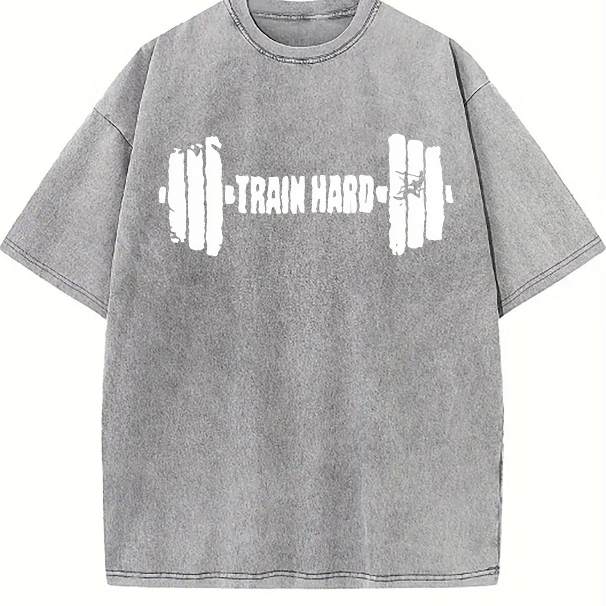 100 Black - Gym With Dumbbell & Geometric Vintage Washed product image 4