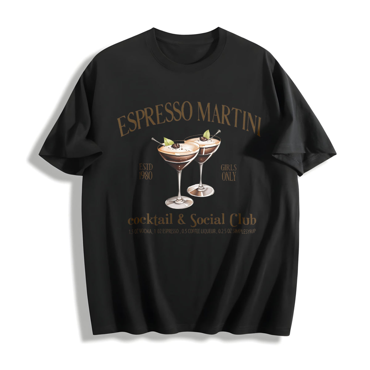 Espresso Martini Cocktail Cotton T-Shirt product image 1