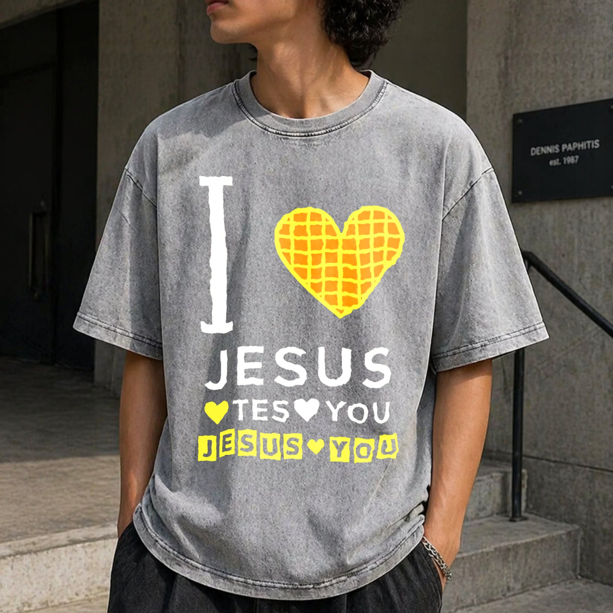 I Love Jesus You Vintage Washed T-Shirt product image 5