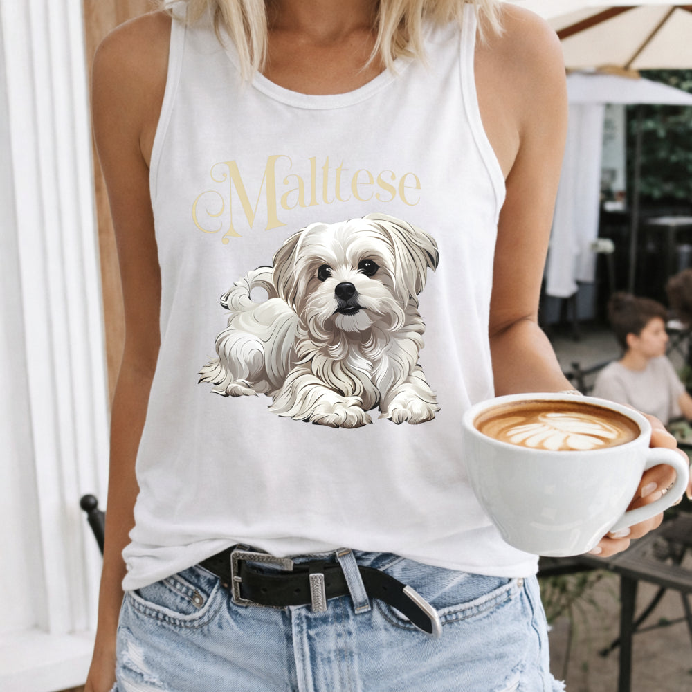 Cute Maltese Dogs Women's Tank Top