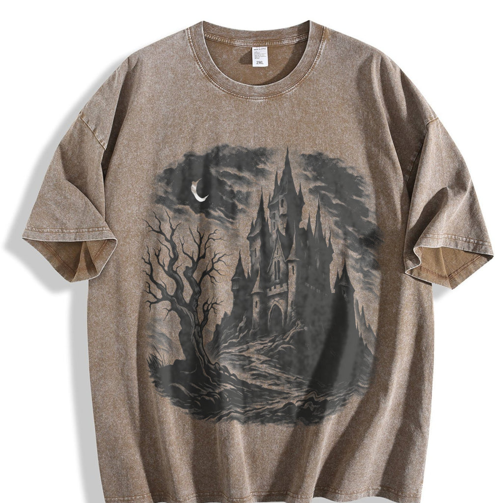 Castle Medieval Gothic Vintage Washed T-Shirt product image 3