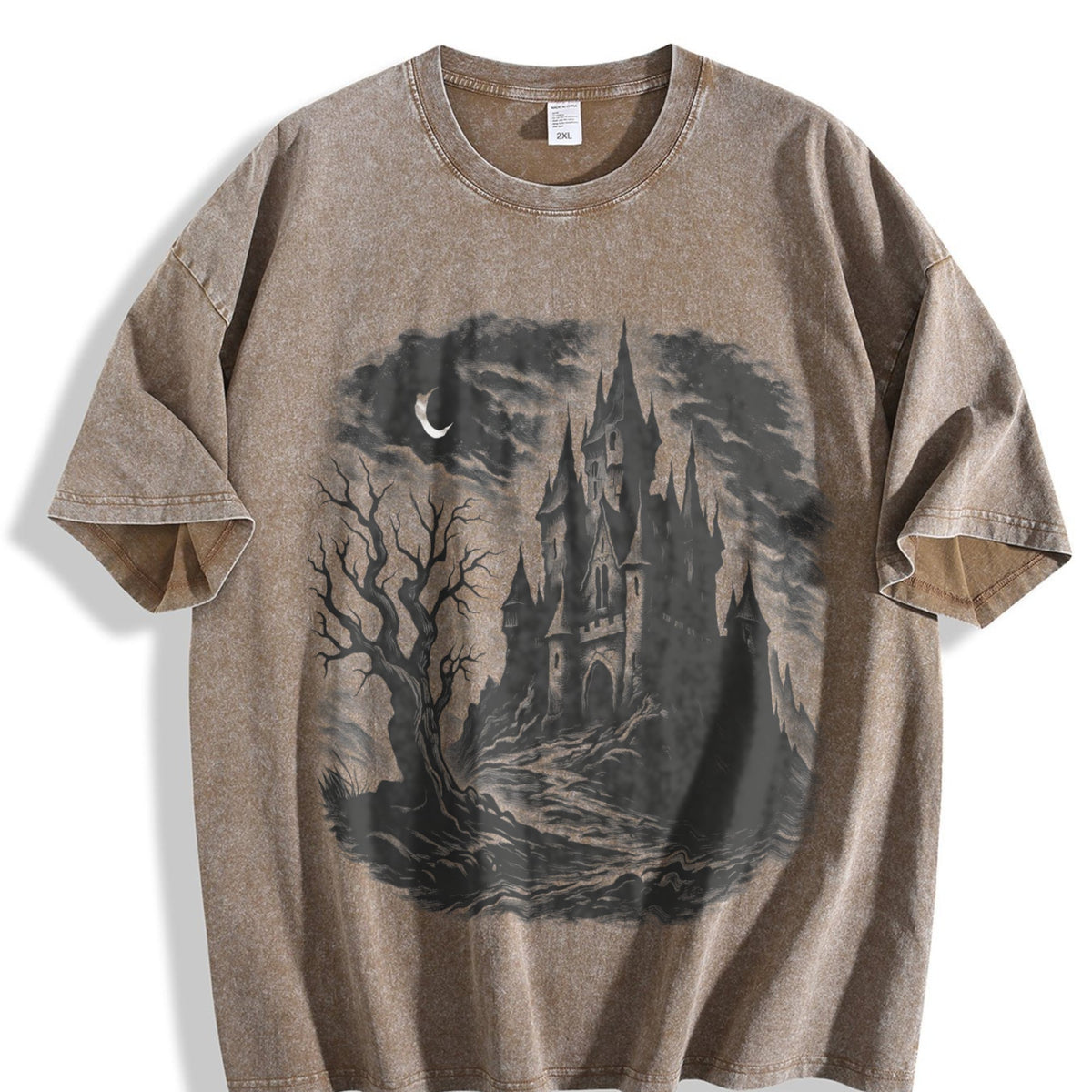 Castle Medieval Gothic Vintage Washed T-Shirt product image 3