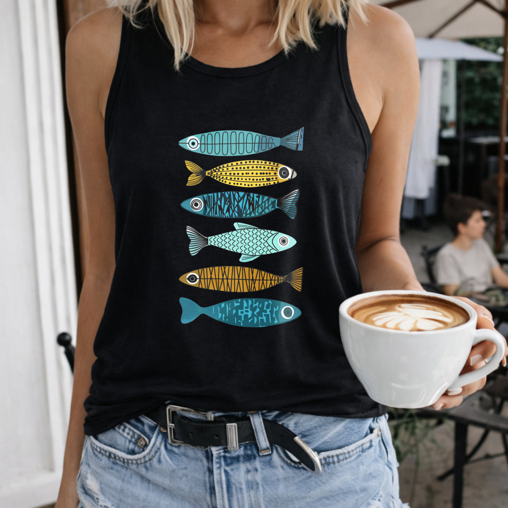 Colorful Coastal Fish Women's Tank Top