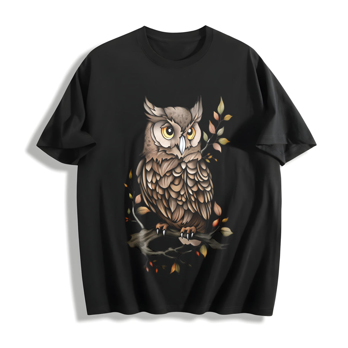 Animal Cartoon Owl Summer Cotton T-Shirt product image 1