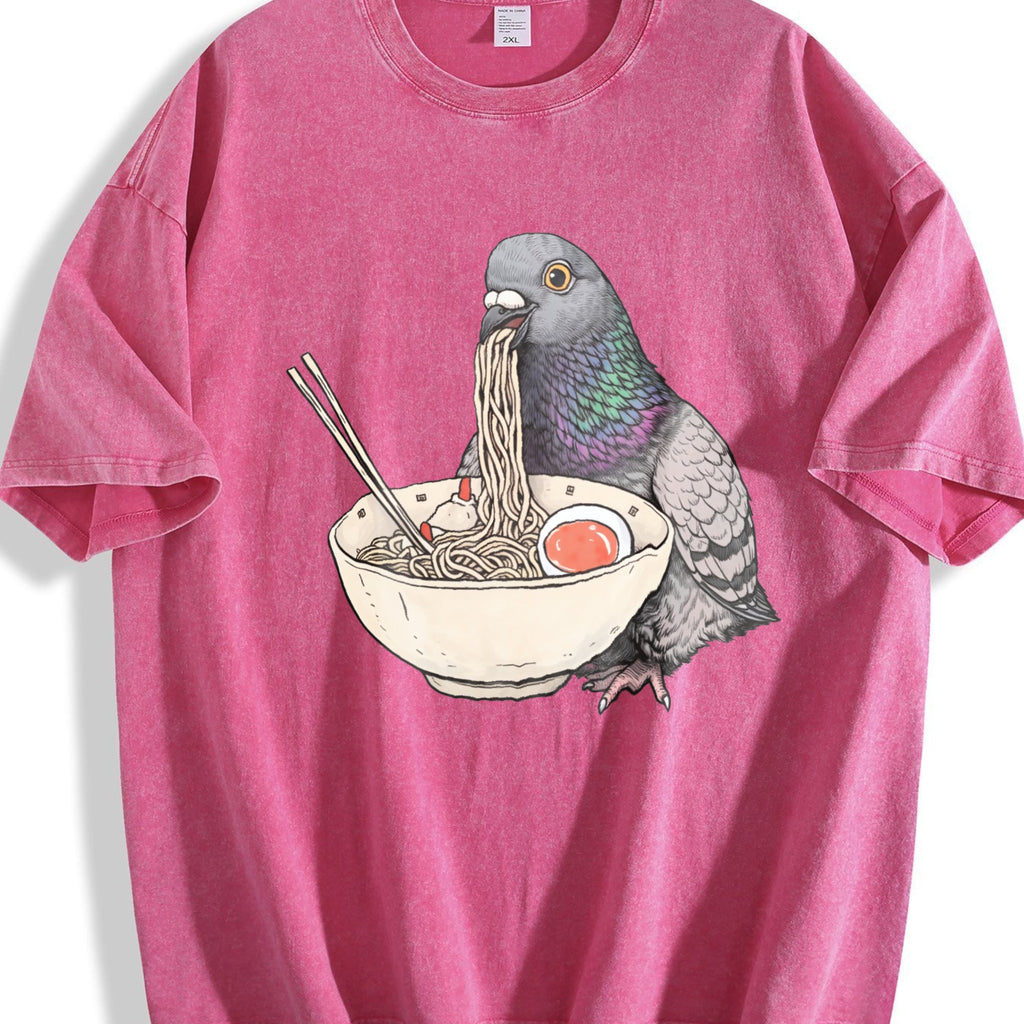 Pigeon Ramen Vintage Washed T-Shirt product image 7