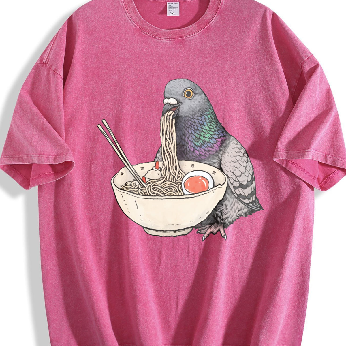 Pigeon Ramen Vintage Washed T-Shirt product image 7