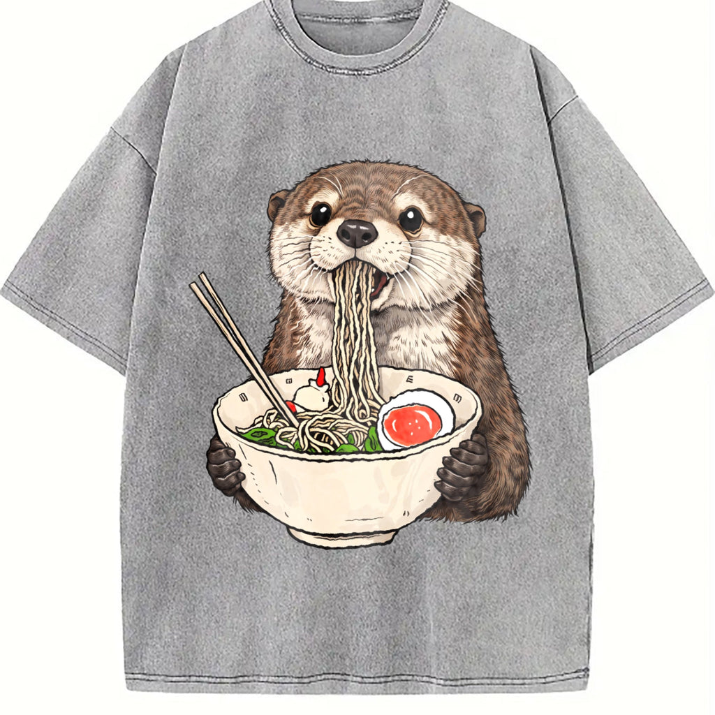 Otter Ramen Vintage Washed T-Shirt product image 5