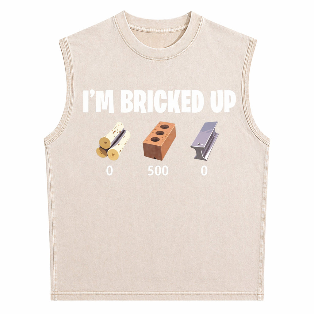 I'm Bricked Up Meme Men's Washed Tank Top