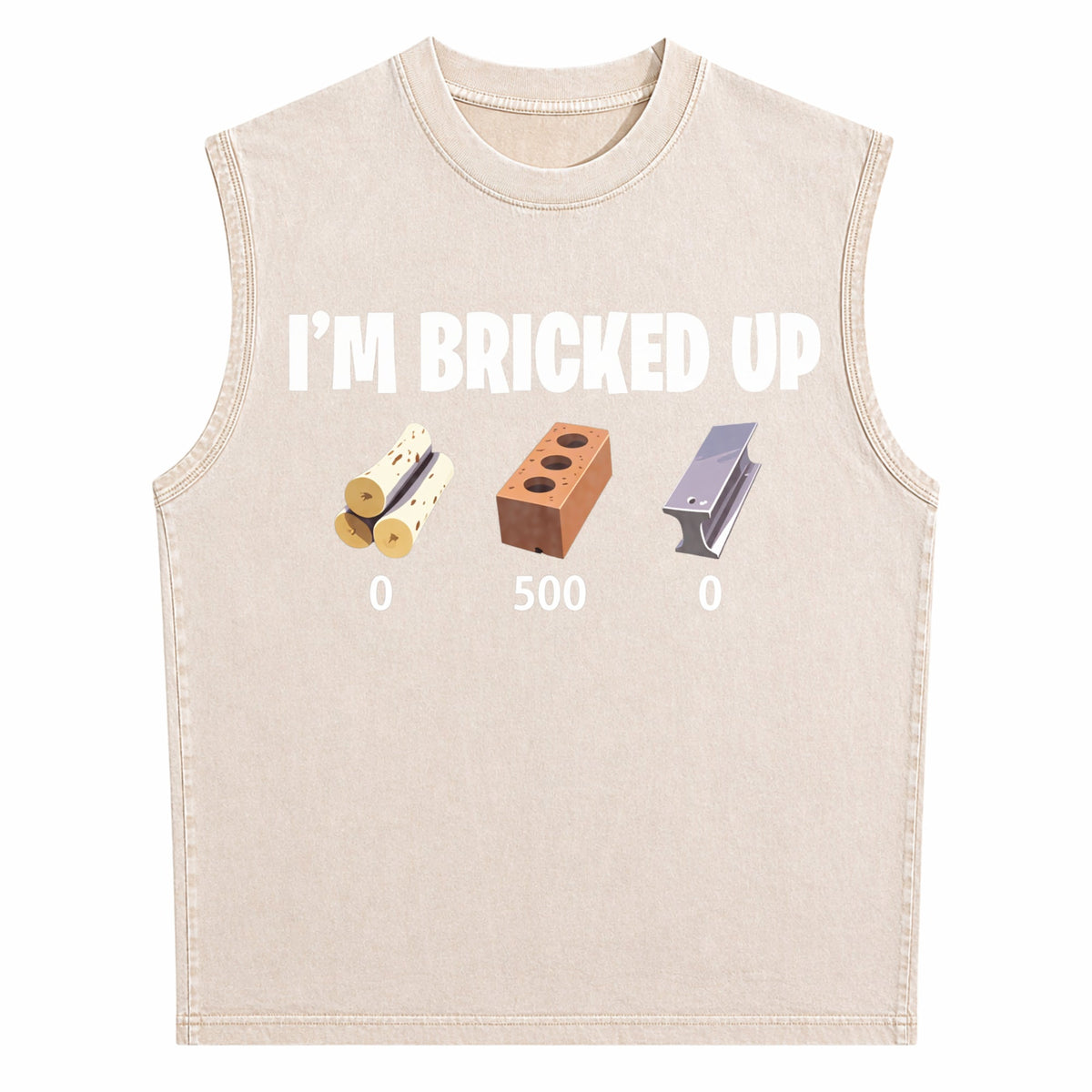 I'm Bricked Up Meme Men's Washed Tank Top