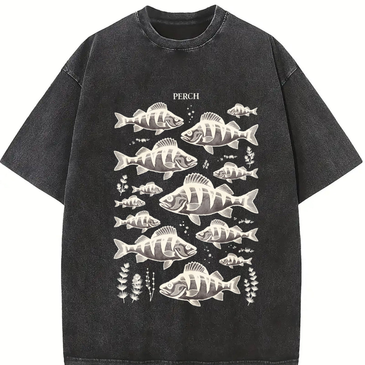 Perch Fish 90s Vintage Washed T-Shirt product image 2