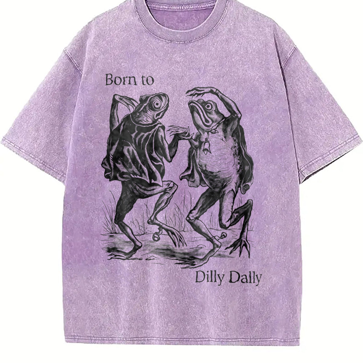 Born To Dilly Dally Frog Vintage Washed T-Shirt product image 6