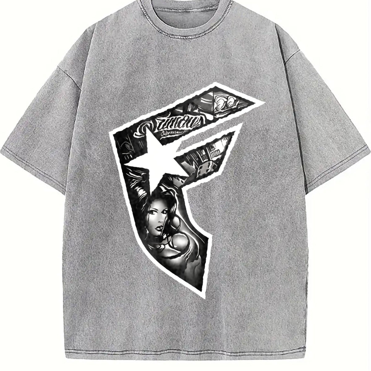 Bold Geometric Vintage Washed T-Shirt product image 5