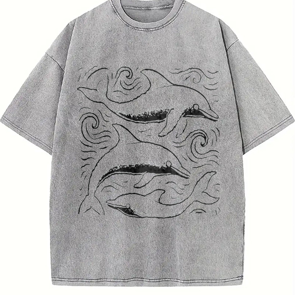 Dolphins Ocean 90s Vintage Washed T-Shirt product image 5
