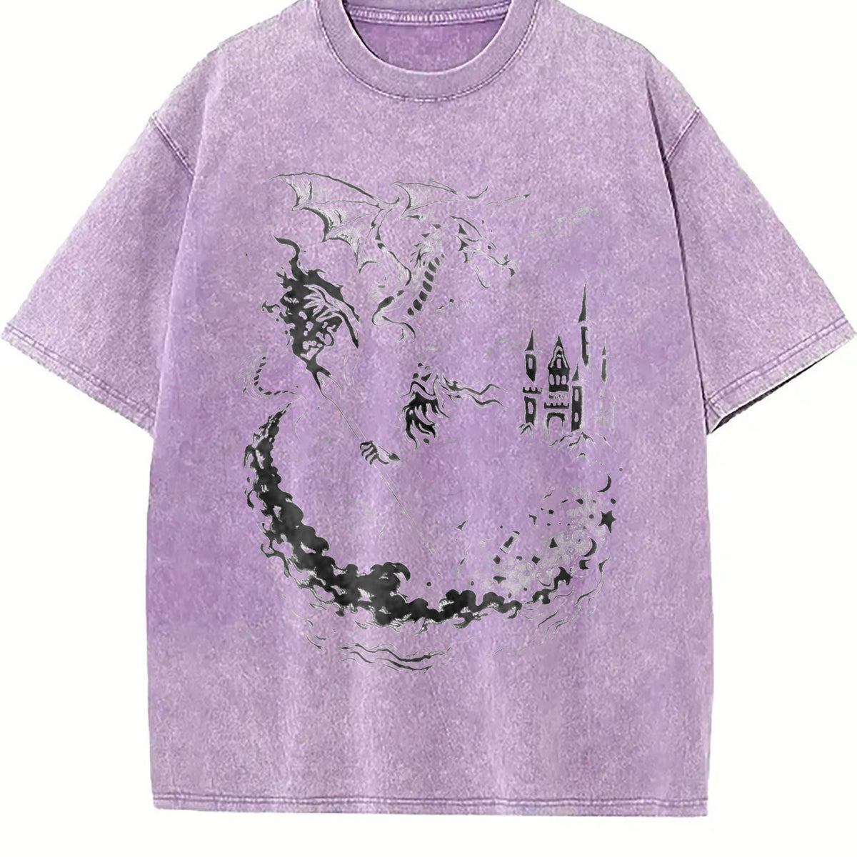 Wizard Dragon Gothic Fantasy Castle Sorcerer Magic Vintage product image 6