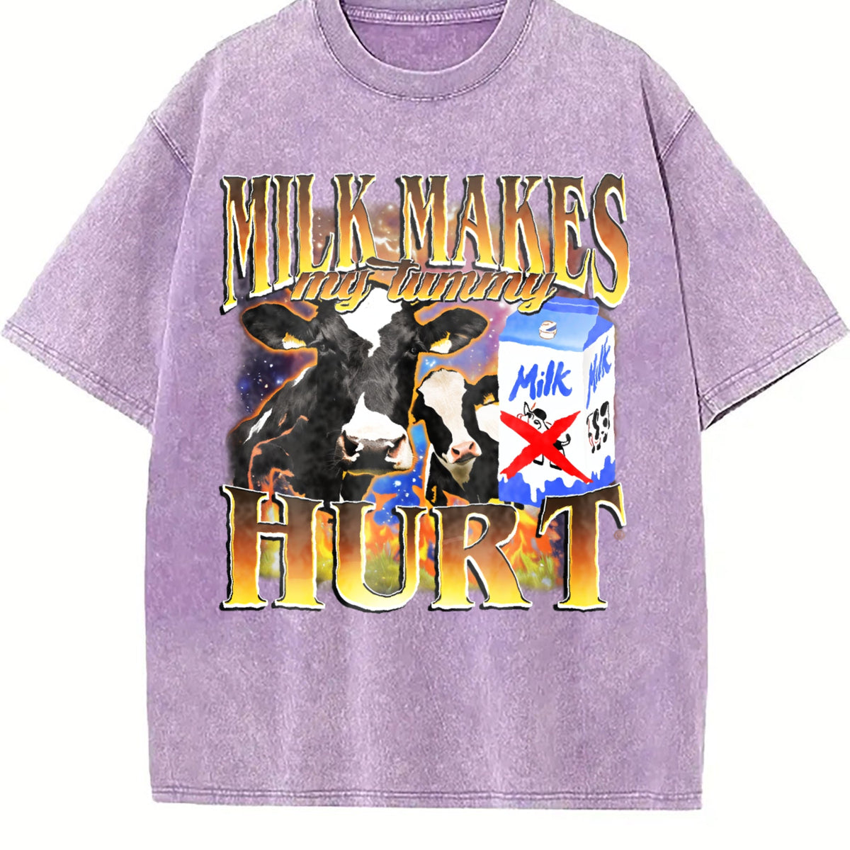 Milk Makes My Tummy Hurt Bootleg Vintage Washed T-Shirt product image 6