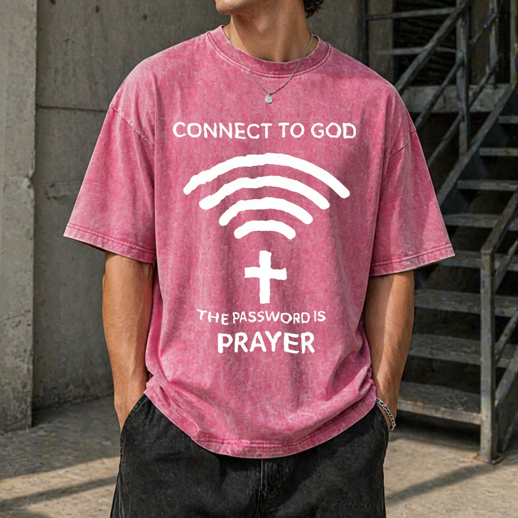 Connect To God The Password Ls Prayert- 100 Vintage Washed product image 7