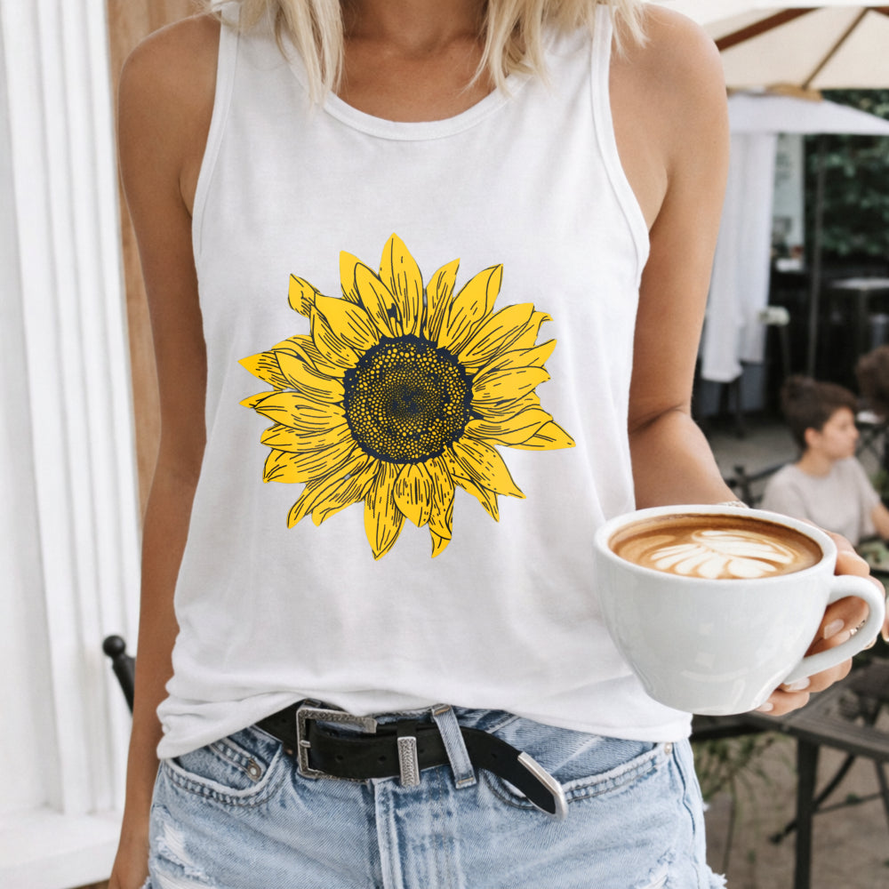 Bright Yellow Sunflower Women's Tank Top
