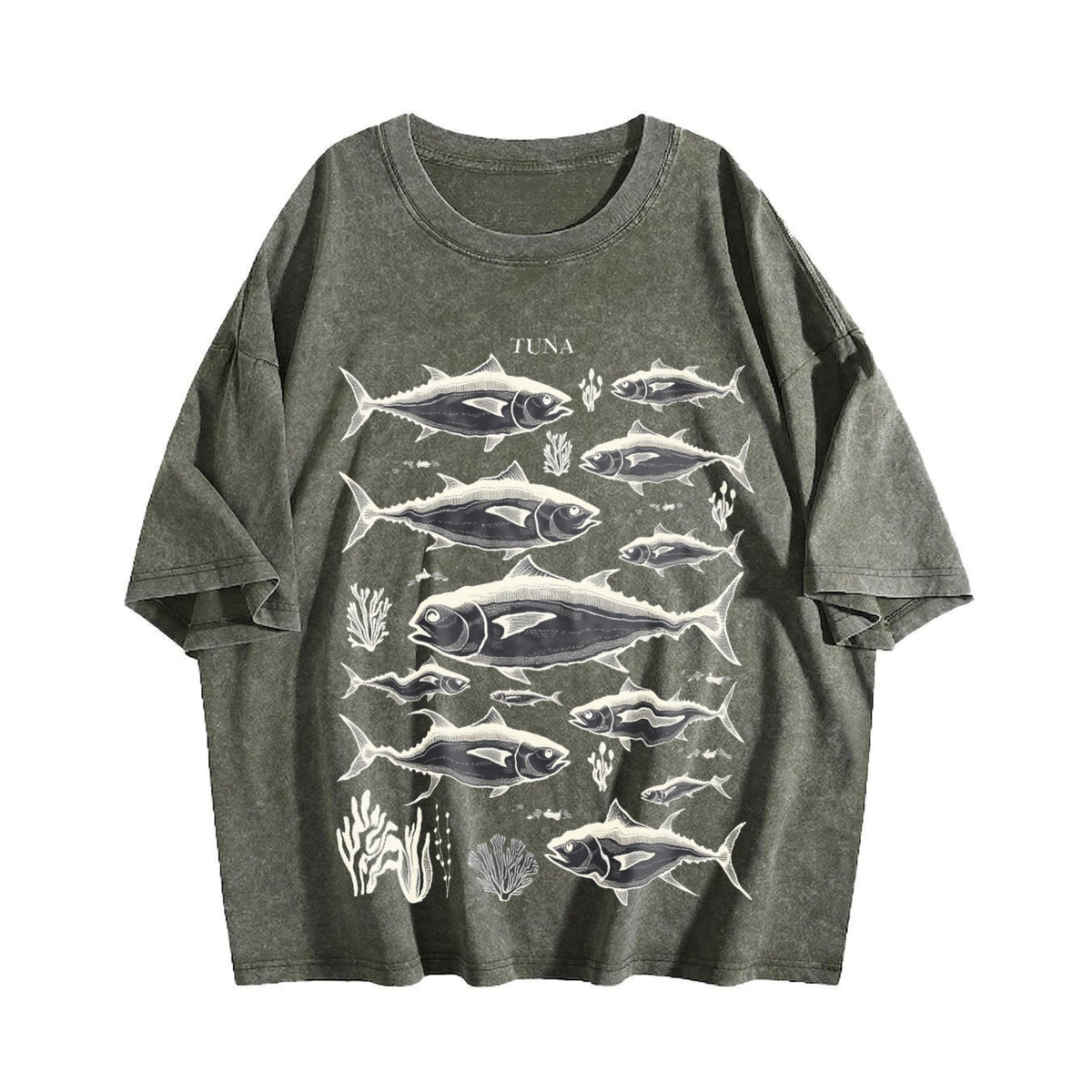 Tuna Fish 90s Vintage Washed T-Shirt product image 4