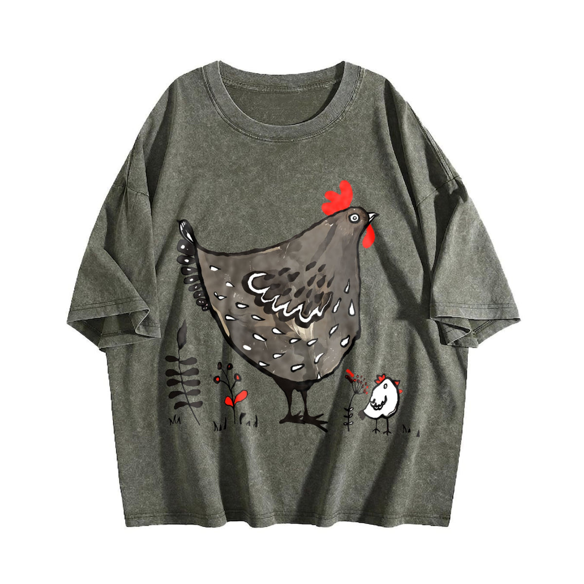Chicken & Eggplant Vintage Washed T-Shirt product image 4