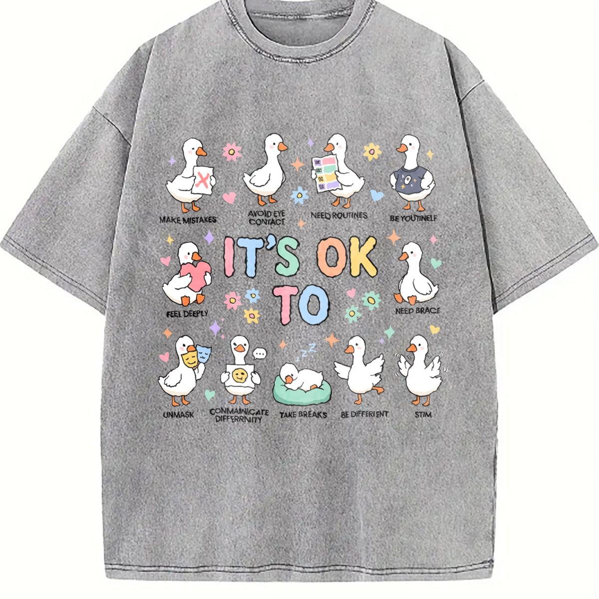 It's Ok To Be Different Vintage Washed T-Shirt product image 4