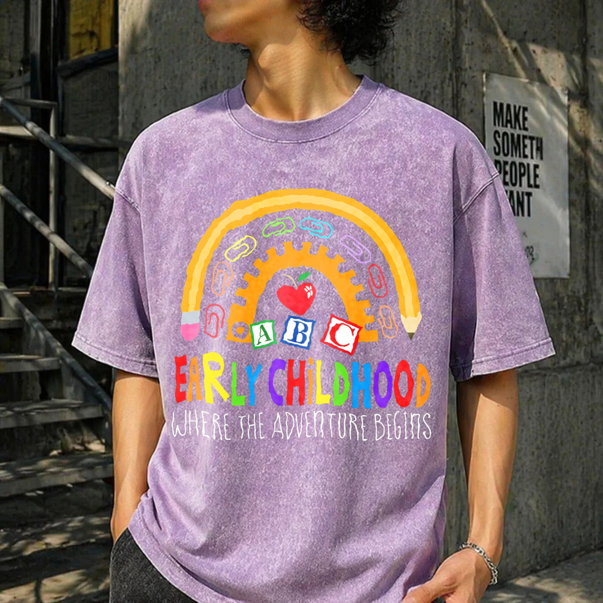 Early Childhood Teachers Vintage Washed T-Shirt product image 6